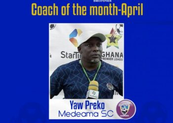 Yaw Preko wins NASCO Coach of the Month