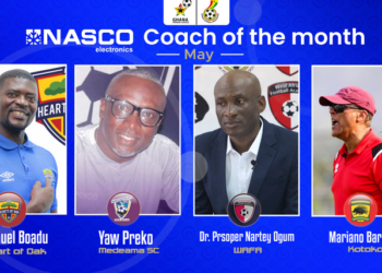 Four Coaches shortlisted for Ghana Premier league NASCO Coach of the Month