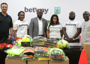 Betway presents warm up kits and training Equipment to GFA for Women’s Football Development