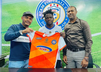 Azam FC completes the signing of Midfielder James Akaminko.